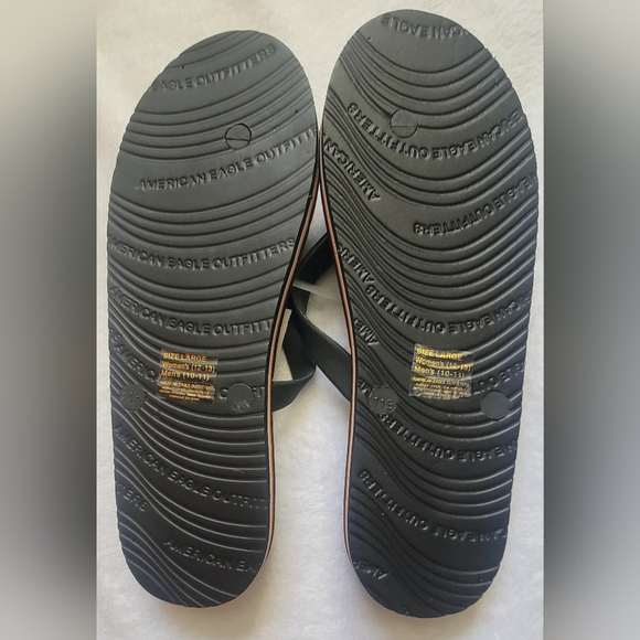 NWT American Eagle Flip Flop Sandals Black 10/11 - Picture 4 of 4